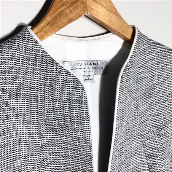 Tahari Round Neck Blazer Jacket - Picture 7 of 8